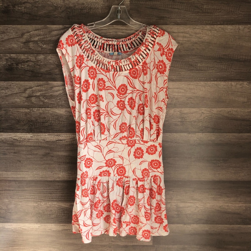 Leifnotes Scattered Stellata Orange Floral Dress S